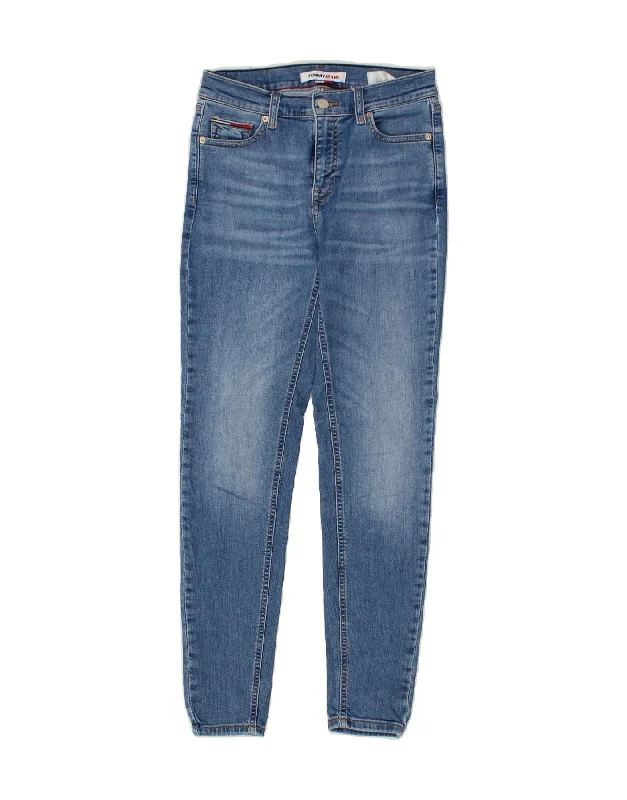 TOMMY HILFIGER Womens Skinny Jeans W27 L30  Blue Cotton Chic Rolled Cuff Denim Jeans