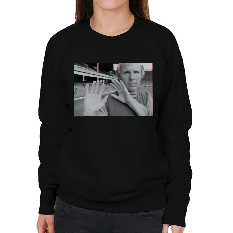 TV Times Bobby Moore 3D Effect Women's Sweatshirt Hoodie with Fur Luxurious Winter