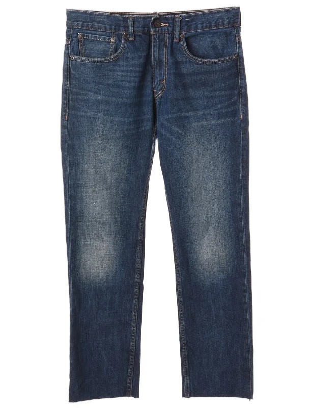 Label Tapered Cropped Jeans Trendy Classic Fit Jeans