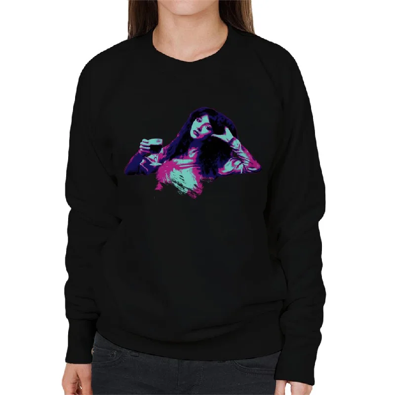 TV Times Kate Bush Laid Back Pop Art Stylised Women's Sweatshirt Hoodie with Color Block Contrast Stylish TV Times Kate Bush Laid Back Pop Art Stylised Women's Sweatshirt Hoodie with Color Block Contrast Stylish