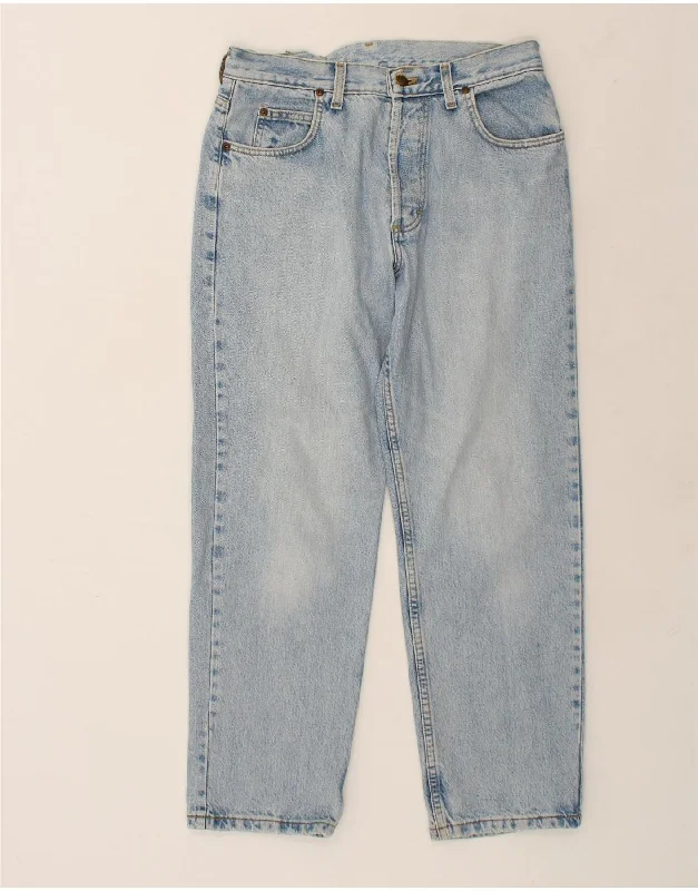 LEE Womens Straight Jeans W33 L29  Blue Cotton Casual Distressed Skinny Jeans