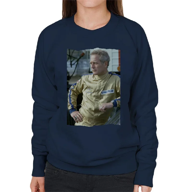 TV Times Paul Newman Race Suit 1974 Women's Sweatshirt Hoodie with Toggle Buttons Decorative Unique TV Times Paul Newman Race Suit 1974 Women's Sweatshirt Hoodie with Toggle Buttons Decorative Unique
