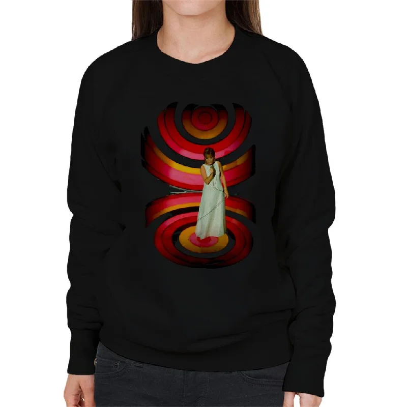TV Times Petula Clark Live Women's Sweatshirt Hoodie with Hem Fringe Bohemian Relaxed TV Times Petula Clark Live Women's Sweatshirt Hoodie with Hem Fringe Bohemian Relaxed