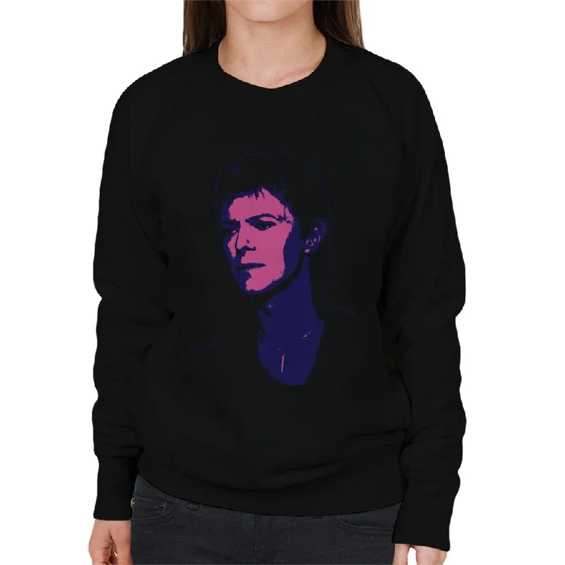TV Times Pop Star David Bowie 1977 Pop Art Stylised Women's Sweatshirt Hoodie Crop Top Short Trendy