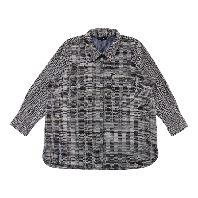 lily morgan Women's Plus Plaid Blouse Feminine Ruffle Blouse