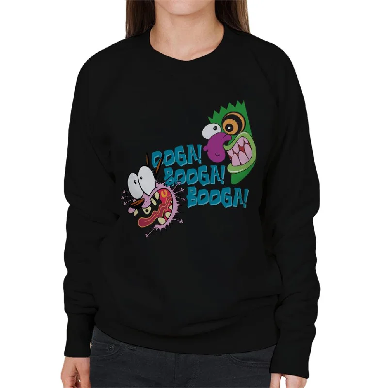 Courage The Cowardly Dog Halloween Ooga Booga Booga Women's Sweatshirt Hoodie with Set-In Sleeves Structured Classic Courage The Cowardly Dog Halloween Ooga Booga Booga Women's Sweatshirt Hoodie with Set-In Sleeves Structured Classic