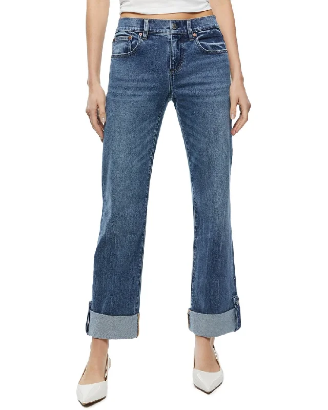 alice + olivia Abilene Ultra Low-Rise Jean Stylish Bootcut Denim Jeans
