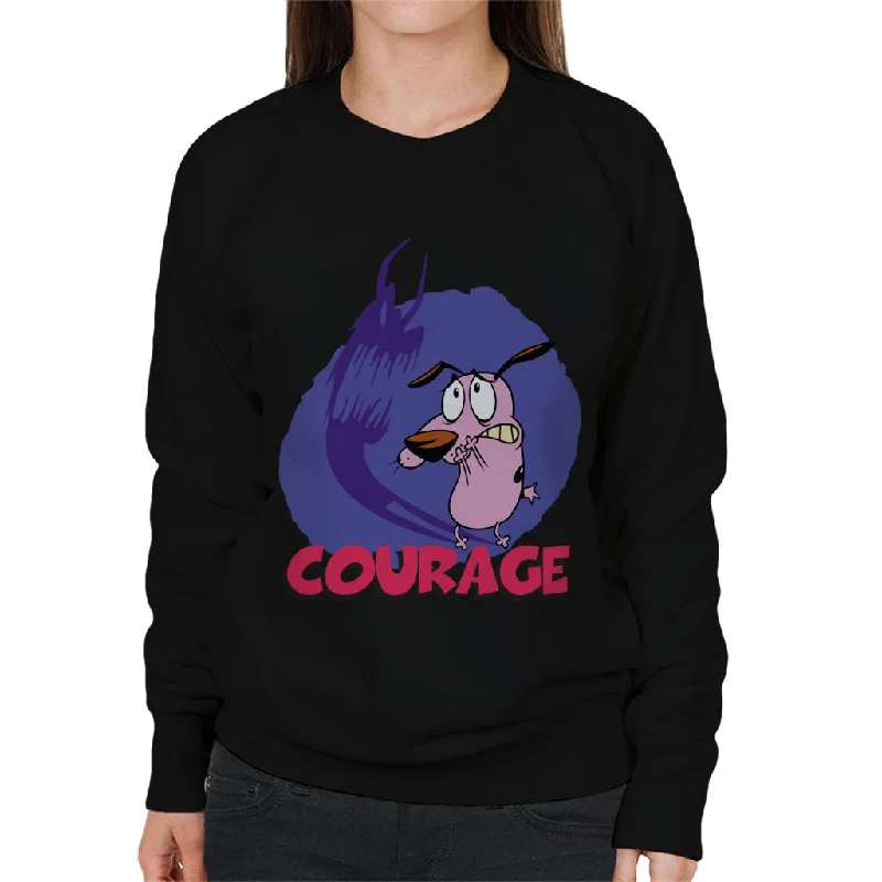Courage The Cowardly Dog Halloween Scary Shadow Women's Sweatshirt Hoodie with Contrast Stitching Detailed Premium Courage The Cowardly Dog Halloween Scary Shadow Women's Sweatshirt Hoodie with Contrast Stitching Detailed Premium