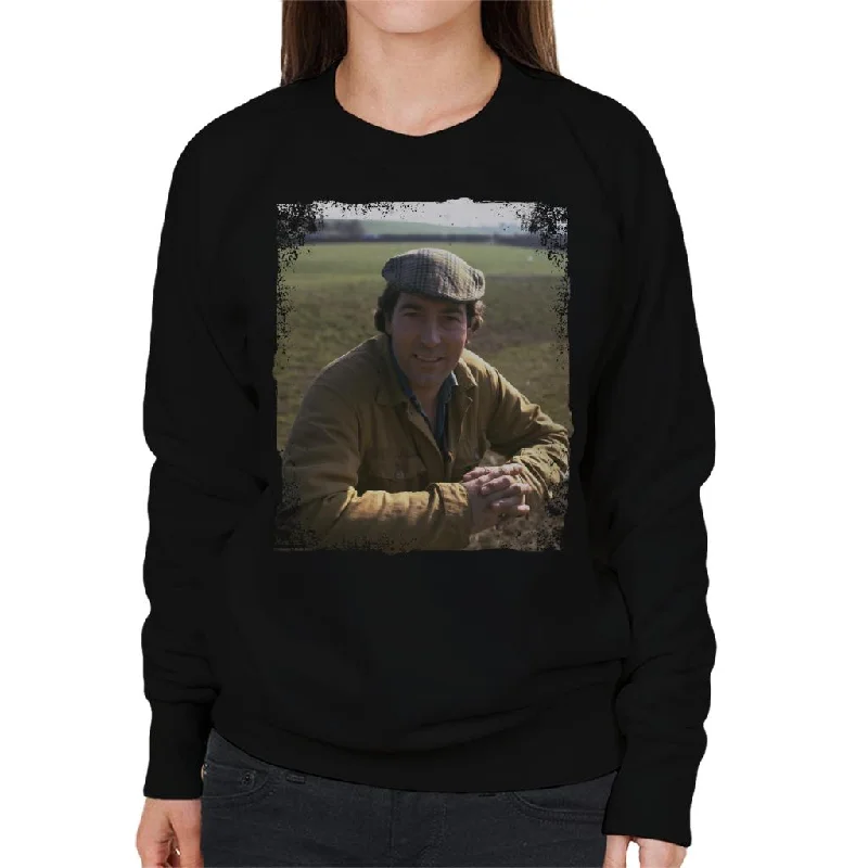 TV Times Jack Sugden As Played By Clive Hornby Emmerdale Women's Sweatshirt Hoodie with Raw Hem Edgy Unfinished TV Times Jack Sugden As Played By Clive Hornby Emmerdale Women's Sweatshirt Hoodie with Raw Hem Edgy Unfinished