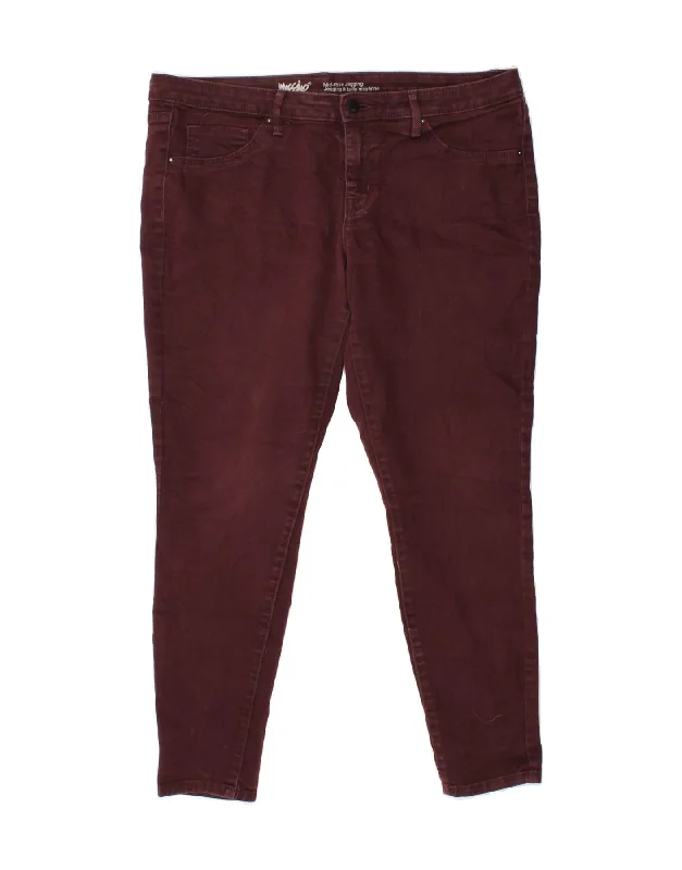 MOSSIMO Womens Mid Rise Jegging Jeans US 14 Large W32 L27 Burgundy Trendy Classic Fit Jeans MOSSIMO Womens Mid Rise Jegging Jeans US 14 Large W32 L27 Burgundy Trendy Classic Fit Jeans