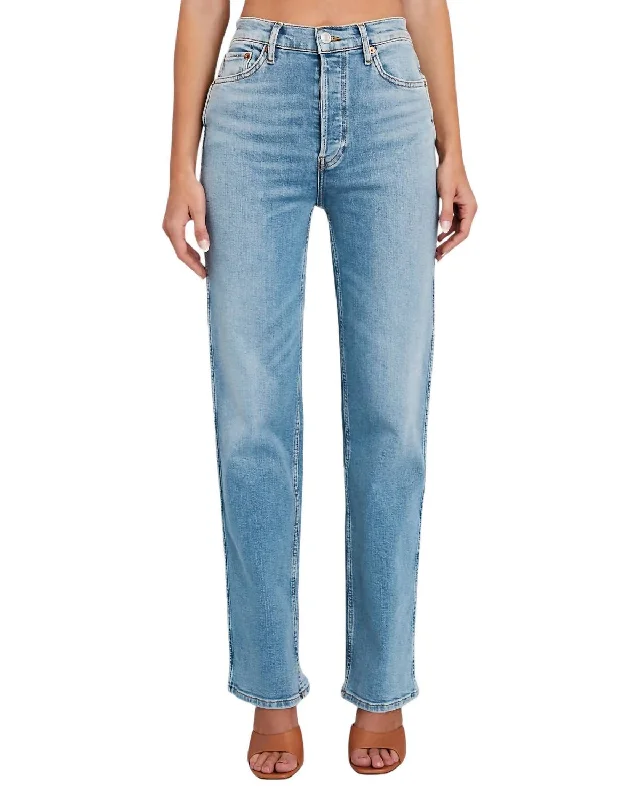 90's High Rise Loose Jean In Rio Fade Comfortable Stretch Denim Jeans