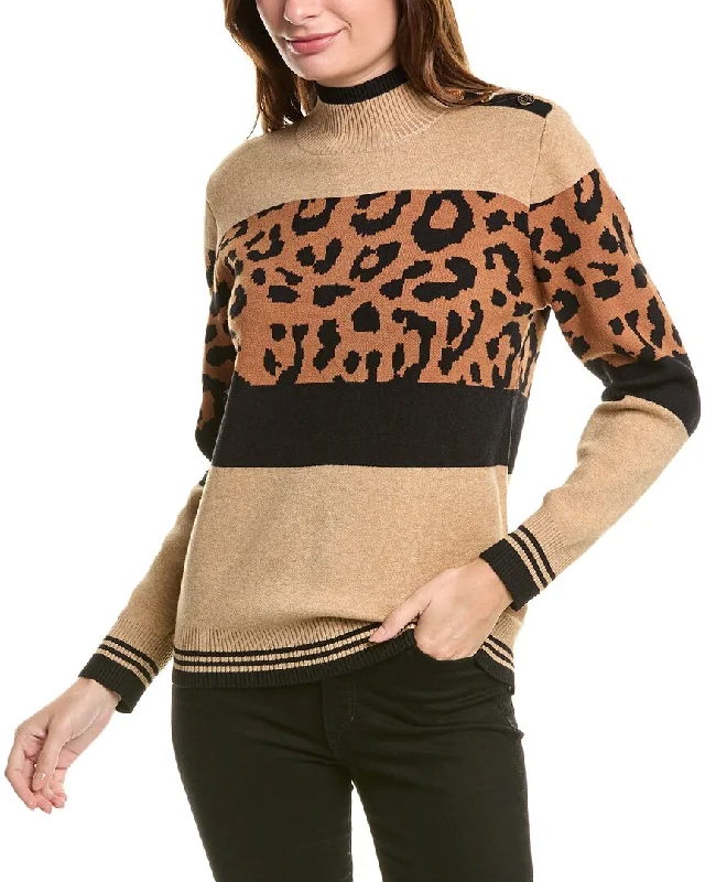 Joseph A. Turtleneck Sweater Plaid Sweater Polka Dot Checkered
