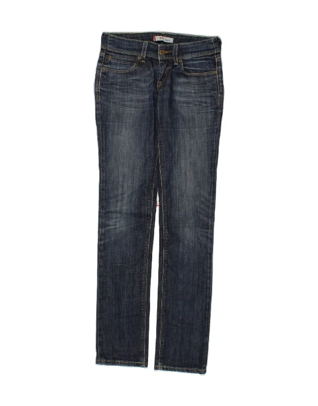 LEVI'S Womens 571 Slim Jeans W29 L33 Blue Cotton Fashionable Button-Front Jeans