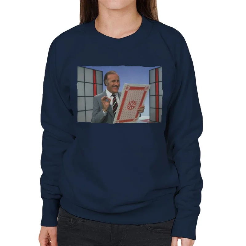 TV Times Bruce Forsyth On Game Show Play Your Cards Right Women's Sweatshirt Hoodie with Bell Sleeves Flared Feminine TV Times Bruce Forsyth On Game Show Play Your Cards Right Women's Sweatshirt Hoodie with Bell Sleeves Flared Feminine