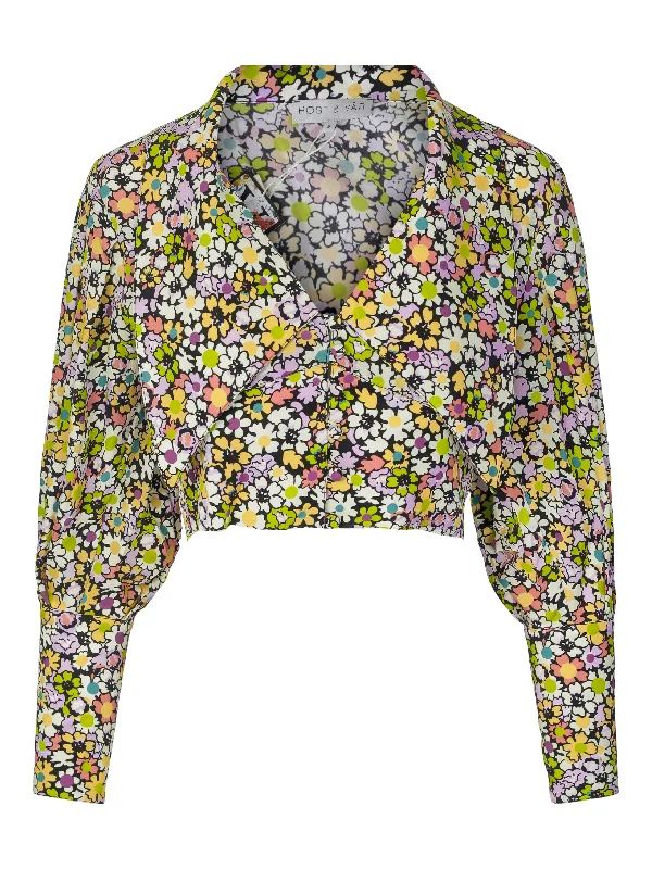 Daisy Blouse - Lorikeets Print Office Formal Blouse