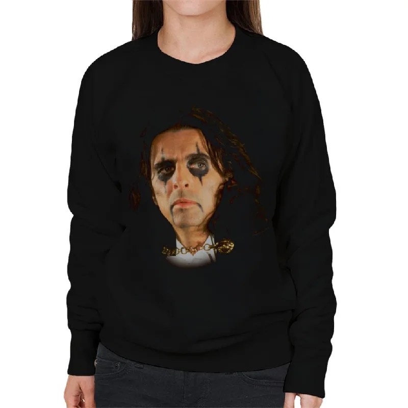 TV Times Alice Cooper Rock Singer Women's Sweatshirt Hoodie with Puffed Sleeves Voluminous Trendy TV Times Alice Cooper Rock Singer Women's Sweatshirt Hoodie with Puffed Sleeves Voluminous Trendy