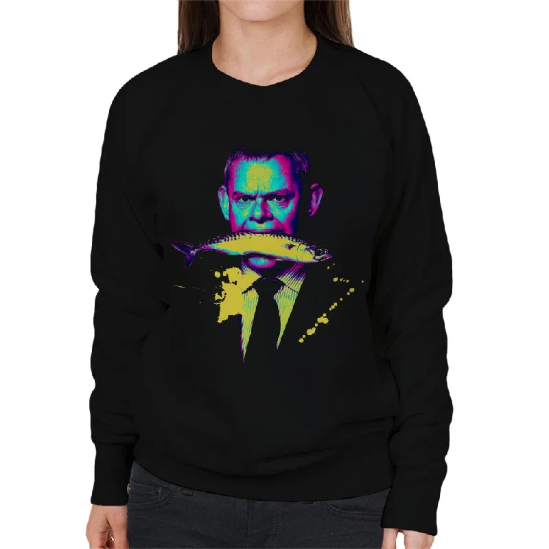 TV Times Martin Clunes Fish Doc Martin Pop Art Stylised Women's Sweatshirt Hoodie with Reflective Safety Nightwear TV Times Martin Clunes Fish Doc Martin Pop Art Stylised Women's Sweatshirt Hoodie with Reflective Safety Nightwear