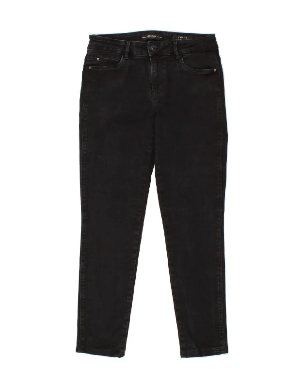 GUESS Womens Curve Mid Rise Skinny Jeans W27 L26 Navy Blue Comfortable Distressed Straight-Leg Jeans GUESS Womens Curve Mid Rise Skinny Jeans W27 L26 Navy Blue Comfortable Distressed Straight-Leg Jeans