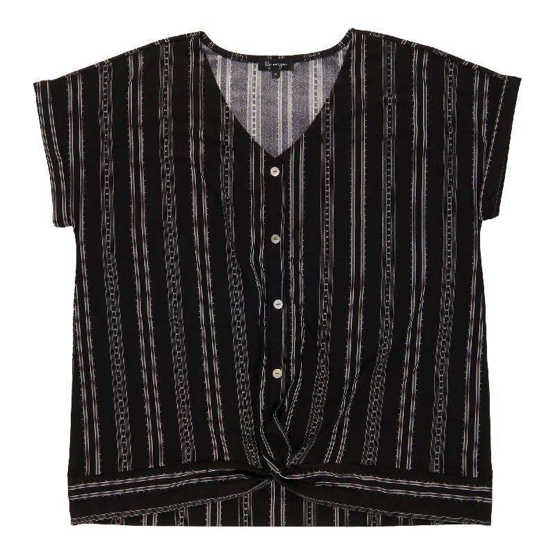 lily morgan Women's Plus Short Sleeve Blouse Polished Work Blouse