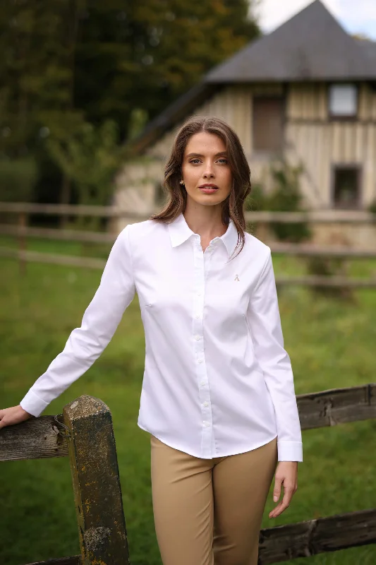Alia Button Down Blouse Classic Striped Blouse