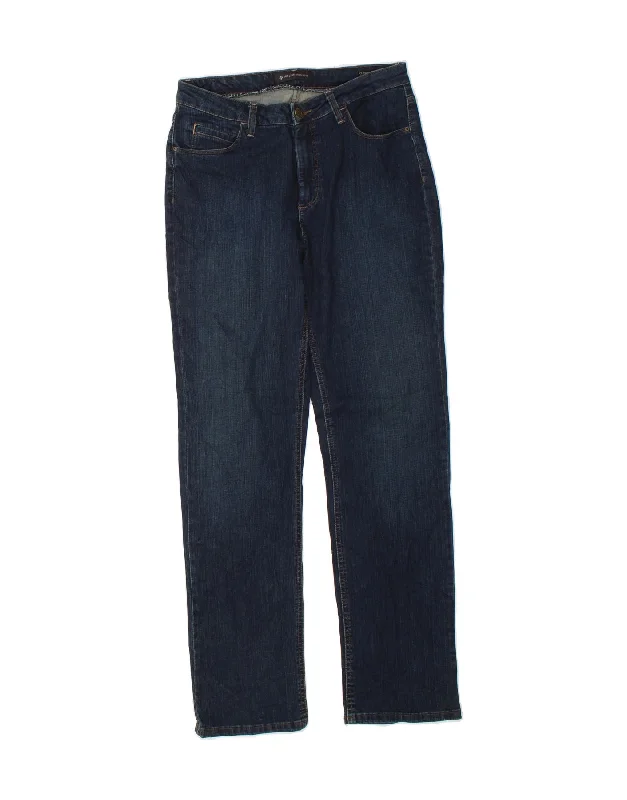 LEE Womens Straight Jeans US 12 Large W32 L32 Navy Blue Cotton Chic Dark-Wash Skinny Jeans LEE Womens Straight Jeans US 12 Large W32 L32 Navy Blue Cotton Chic Dark-Wash Skinny Jeans