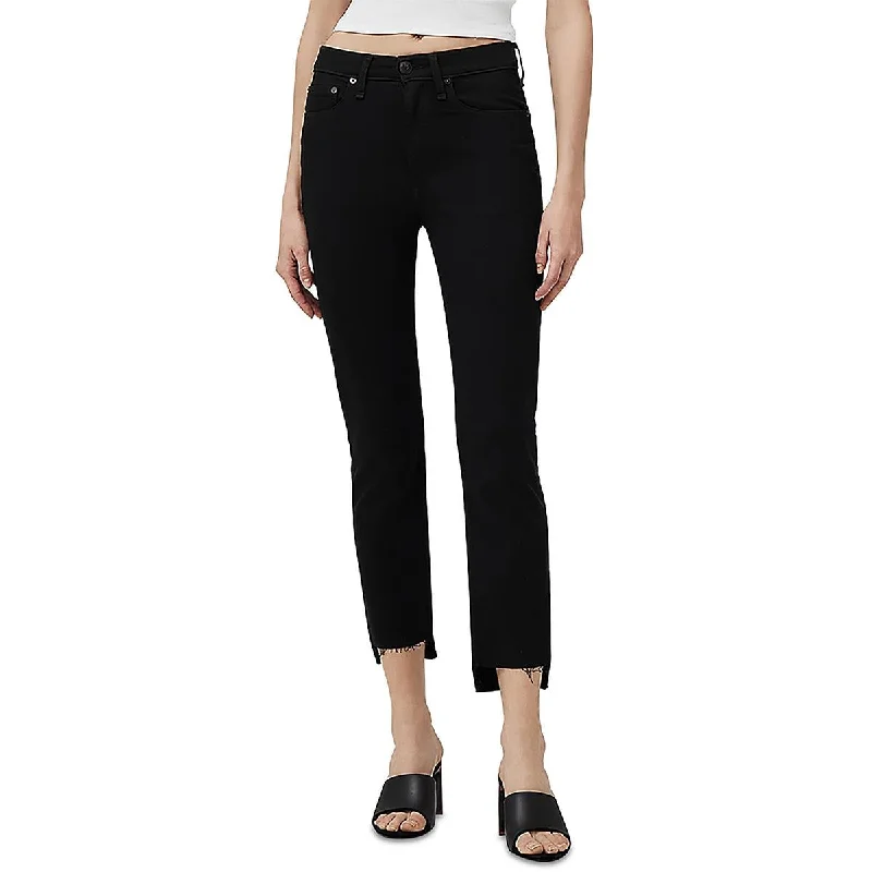 Wren Womens High Rise Slim Straight Leg Jeans Comfortable Jogger Style Jeans