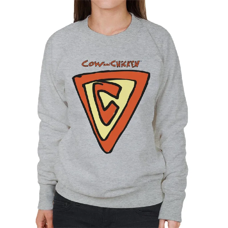 Cow and Chicken Supercow Women's Sweatshirt Hoodie with Gradient Ombre Colorful