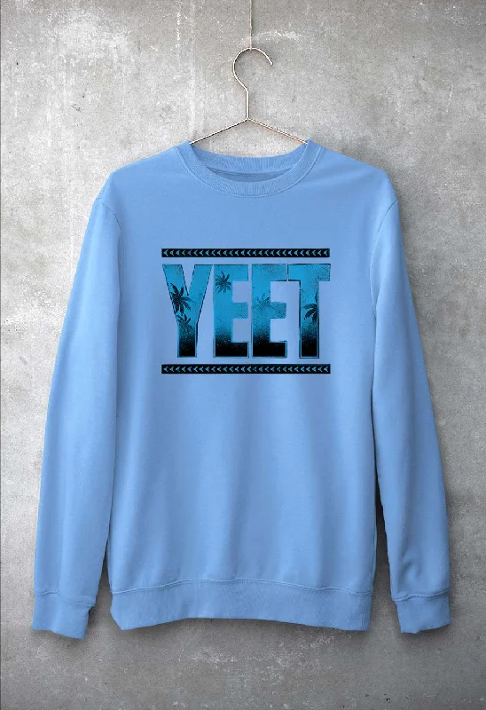 YEET Sweatshirt for Men/Women Hoodie with Hem Raw Edge Edgy Unfinished