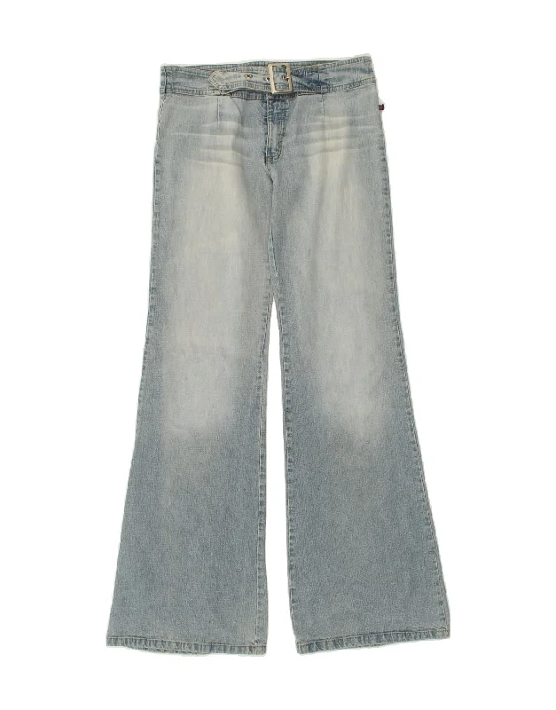 VINTAGE Womens Flared Jeans W30 L34  Blue Comfortable Dark Wash Jeans