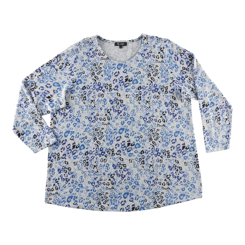 lily morgan Women's Plus Urban Chic Round Neck Blouse Chic Wrap Blouse