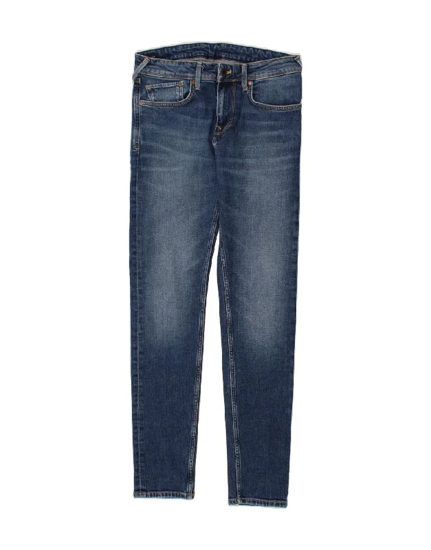 PEPE JEANS Womens Skinny Jeans W29 L32  Blue Cotton Chic Double Waistband Jeans