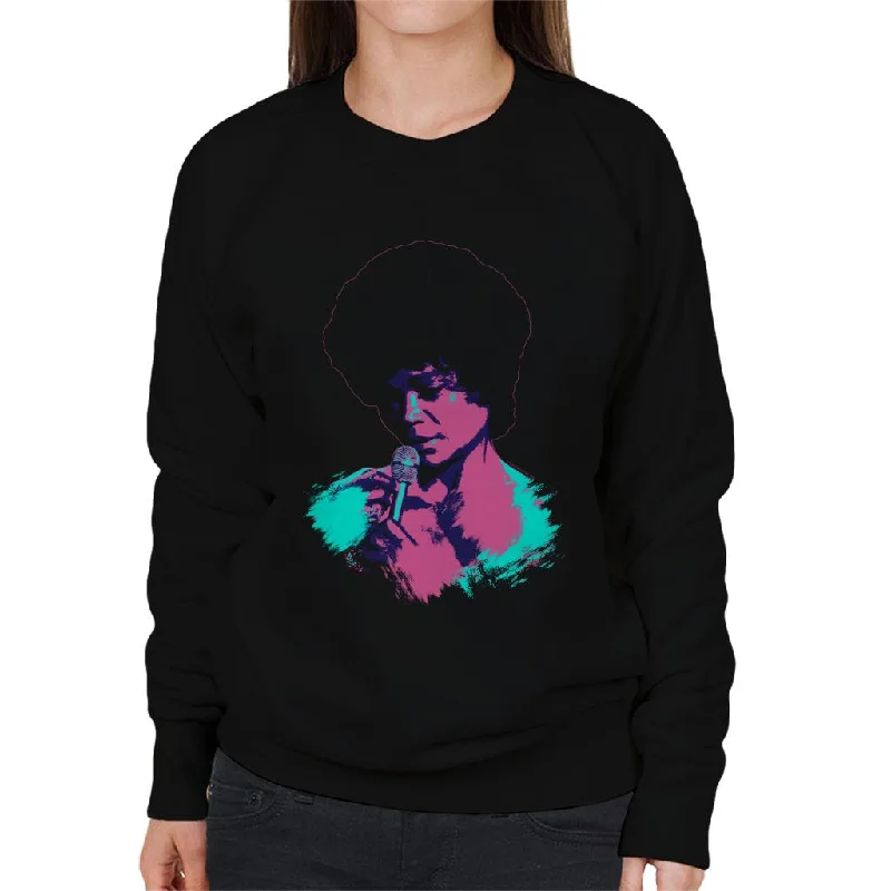 TV Times Singer Eartha Kitt 1973 Pop Art Stylised Women's Sweatshirt Hoodie with Pattern Geometric Abstract TV Times Singer Eartha Kitt 1973 Pop Art Stylised Women's Sweatshirt Hoodie with Pattern Geometric Abstract