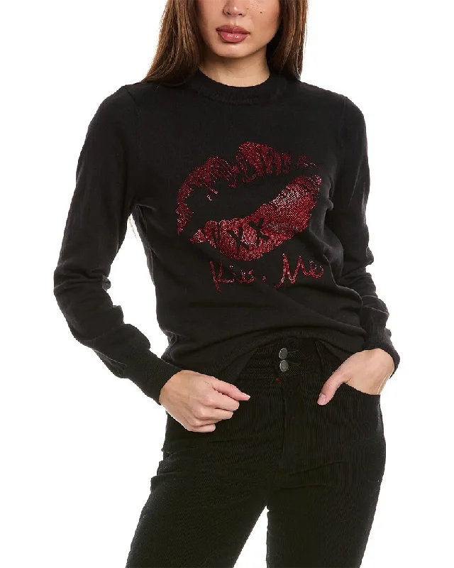 Nanette Nanette Lepore Sweater Ribbed Striped Patterned