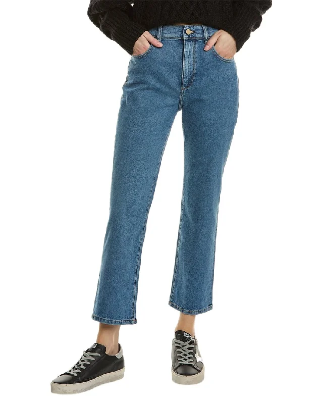 DL1961 Patti Blue Rapids Straight Boyfriend Jean Trendy Low-Rise Slim Jeans