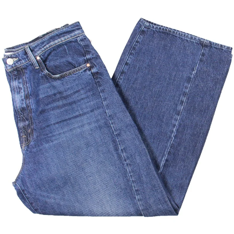 Womens Ankle Wide Leg Ankle Jeans Classic Slim Fit Jeans