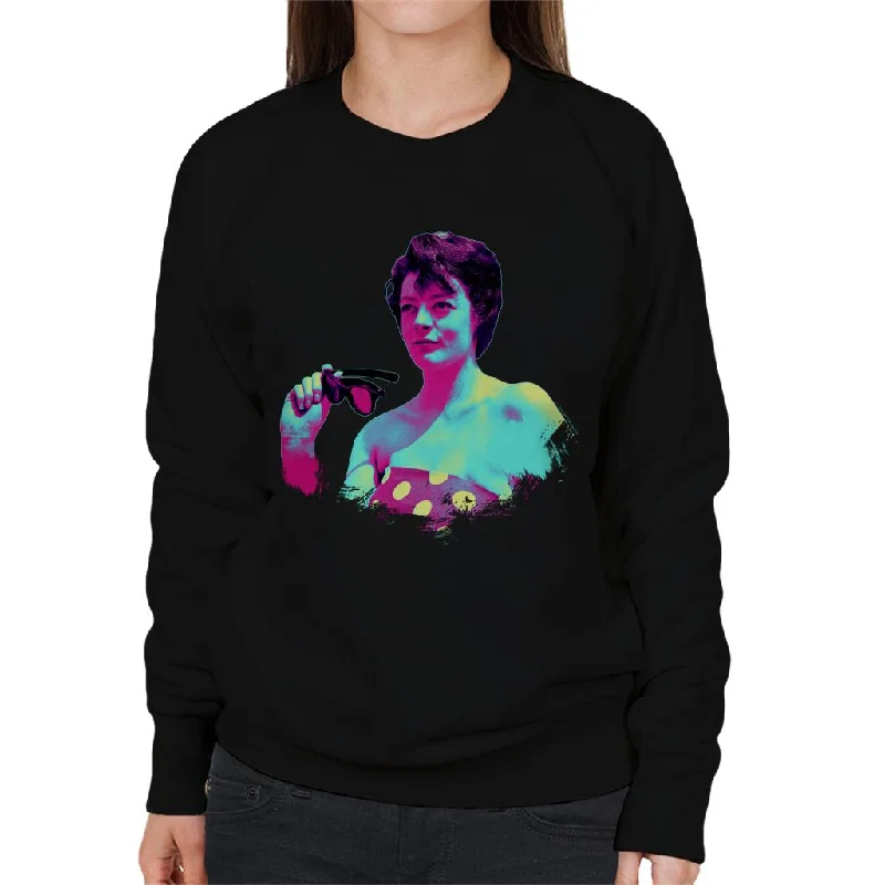 TV Times Maggie Smith Retro Frame Pop Art Stylised Women's Sweatshirt Hoodie with Set-In Sleeves Structured Classic TV Times Maggie Smith Retro Frame Pop Art Stylised Women's Sweatshirt Hoodie with Set-In Sleeves Structured Classic