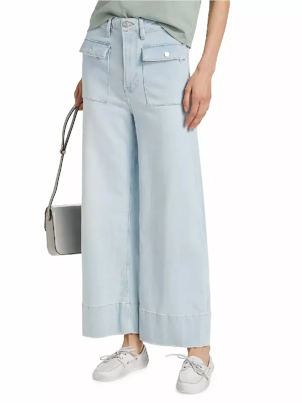 70’S Patch Pocket Straight Leg Jeans In Clarity Clean Cozy Tencel Blend Denim Jeans