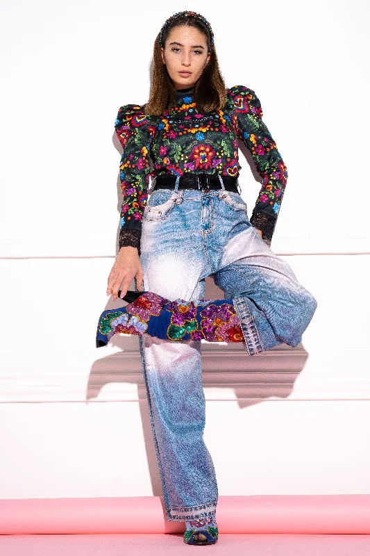 Pupil Czukormadár Matyó blouse Sleeveless Chiffon Blouse
