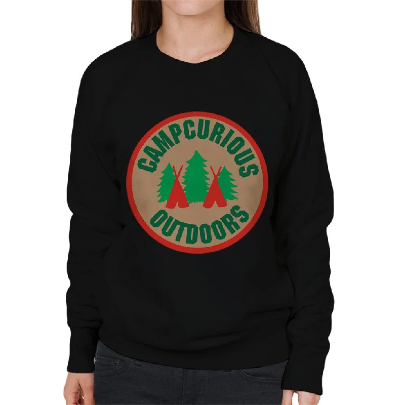Curious George Camp Curious Outdoors Women's Sweatshirt Hoodie with Drawcord Adjustable Secure Curious George Camp Curious Outdoors Women's Sweatshirt Hoodie with Drawcord Adjustable Secure