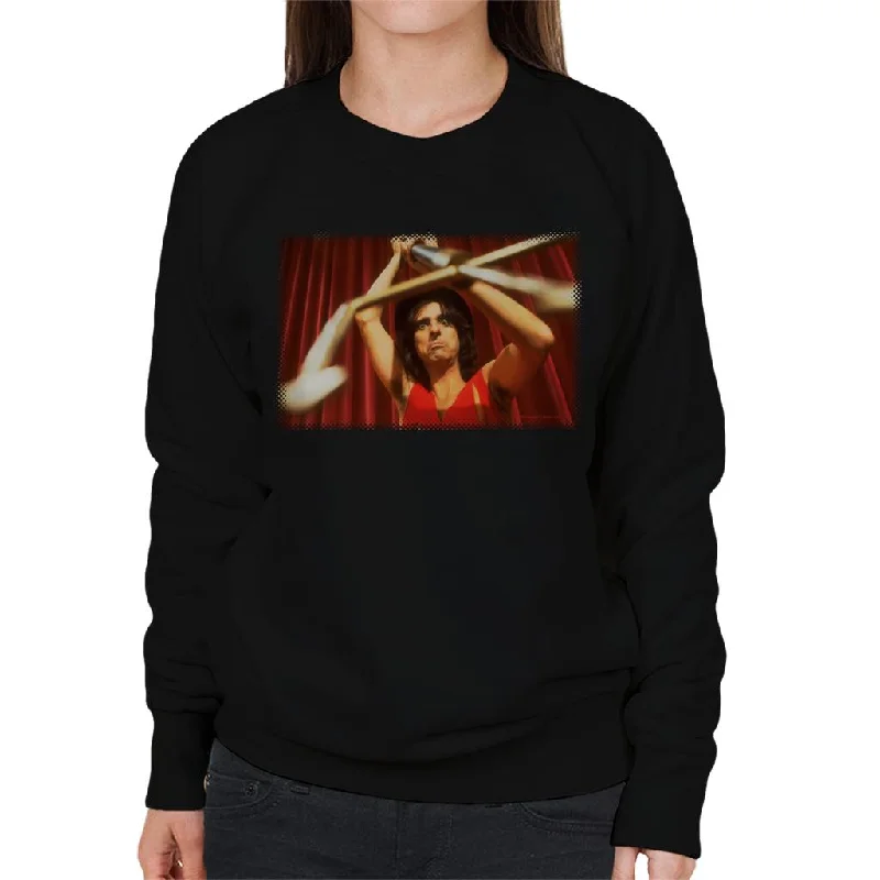 TV Times Alice Cooper Trident Women's Sweatshirt Hoodie with Longline Fit Extended Stylish