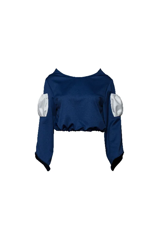 PLEATED POCKET BLOUSE Gathered Detail Blouse