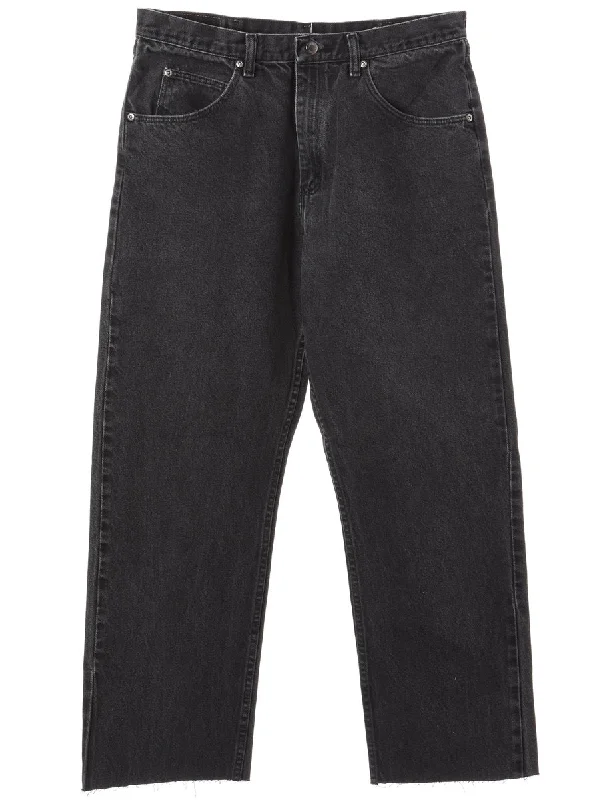 Label Tapered Cropped Jeans Casual Distressed Skinny Jeans