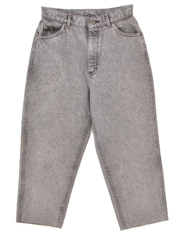 Label Tapered Men's Cropped Jeans Cozy Wide-Legged Jeans