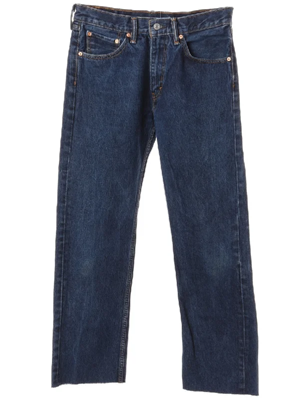 Label Tapered Cropped Jeans Comfortable Flare Leg Jeans