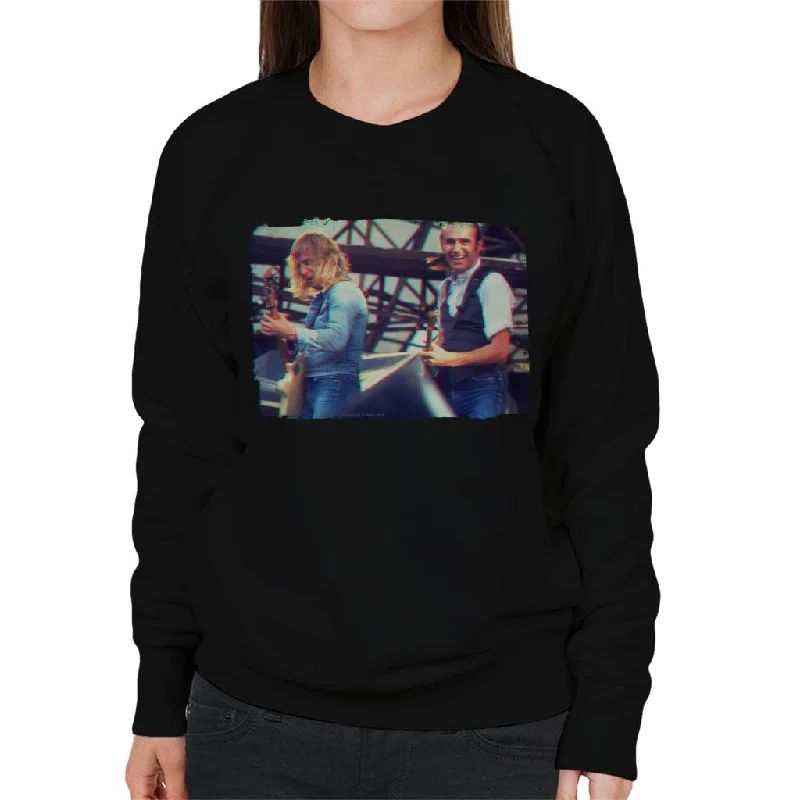 TV Times Status Quo Live 3D Effect Women's Sweatshirt Hoodie with Bell Sleeves Flared Feminine TV Times Status Quo Live 3D Effect Women's Sweatshirt Hoodie with Bell Sleeves Flared Feminine