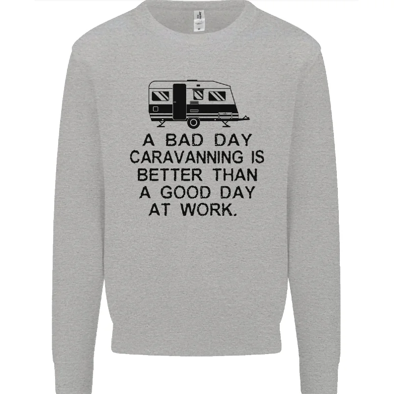 A Bad Day Caravanning Caravan Funny Mens Sweatshirt Jumper Hoodie with Elastic Cuffs Stretchable Comfortable A Bad Day Caravanning Caravan Funny Mens Sweatshirt Jumper Hoodie with Elastic Cuffs Stretchable Comfortable