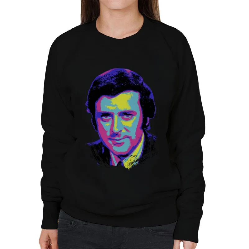 TV Times Presenter Terry Wogan 1972 Pop Art Stylised Women's Sweatshirt Hoodie with Double Zipper Versatile Adjustable TV Times Presenter Terry Wogan 1972 Pop Art Stylised Women's Sweatshirt Hoodie with Double Zipper Versatile Adjustable
