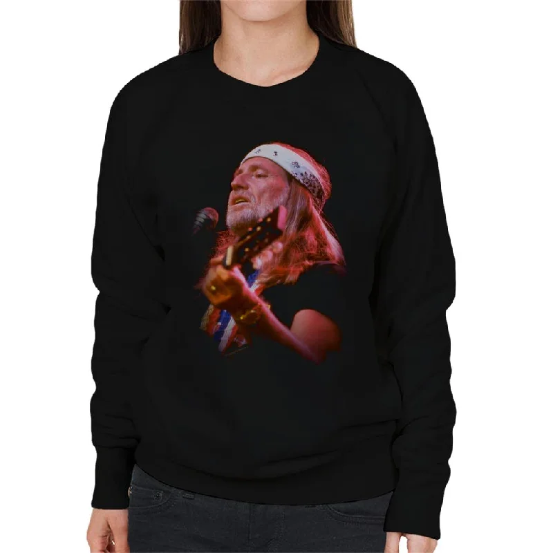 TV Times Willie Nelson Live Women's Sweatshirt Hoodie with Rhinestones Sparkly Elegant TV Times Willie Nelson Live Women's Sweatshirt Hoodie with Rhinestones Sparkly Elegant