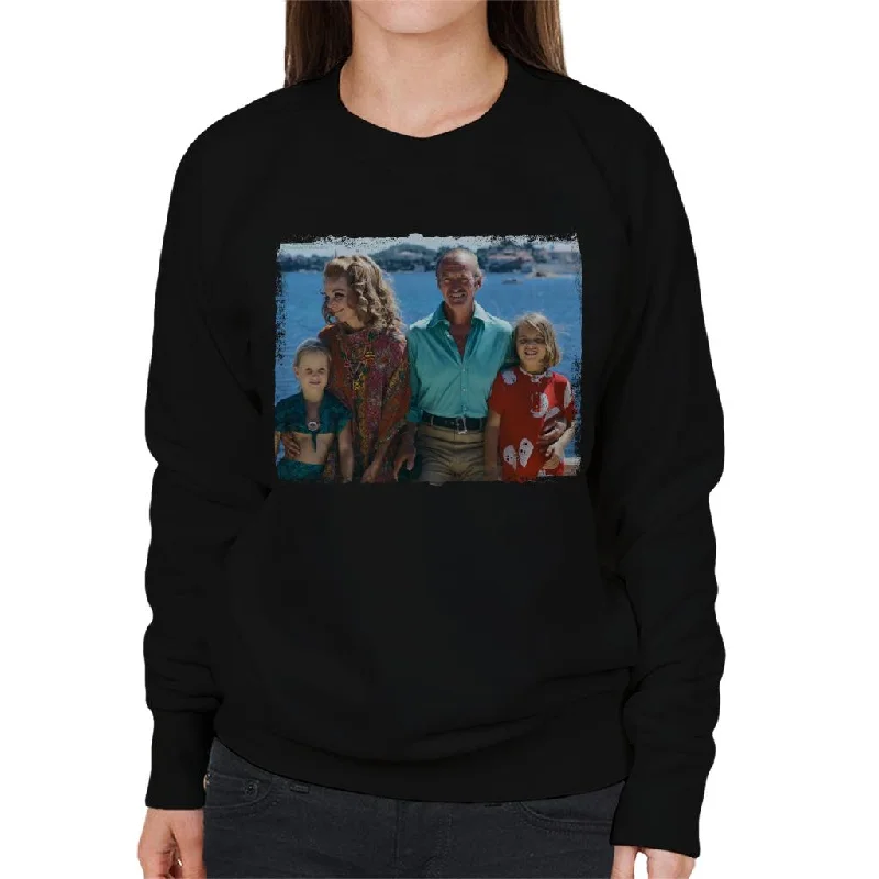 TV Times David Niven Family 1971 Women's Sweatshirt Hoodie with Tie-Dye Psychedelic Retro TV Times David Niven Family 1971 Women's Sweatshirt Hoodie with Tie-Dye Psychedelic Retro