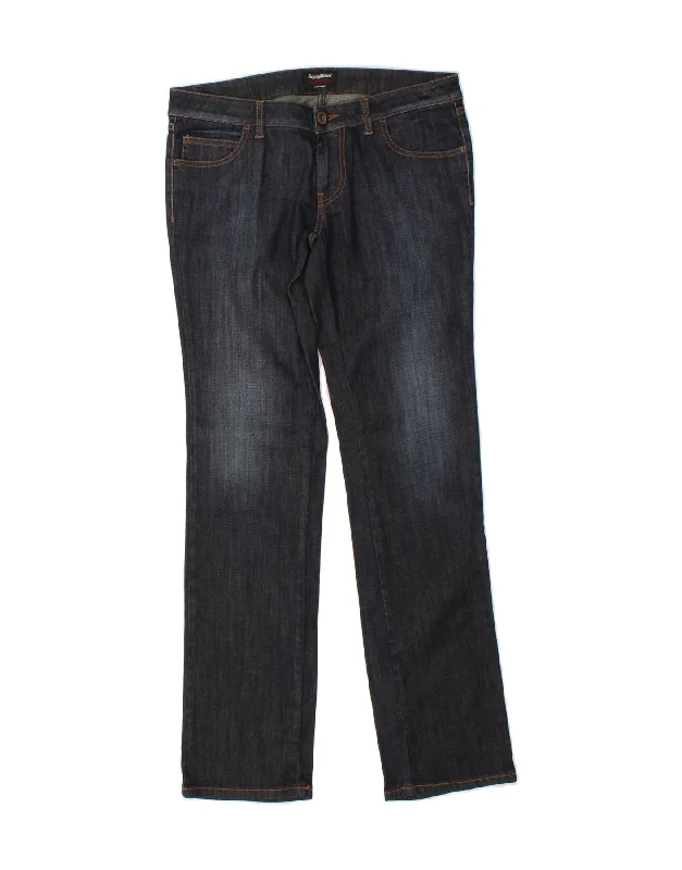 REFRIGIWEAR Womens Straight Jeans W33 L33 Navy Blue Trendy Bootcut High-Waisted Jeans REFRIGIWEAR Womens Straight Jeans W33 L33 Navy Blue Trendy Bootcut High-Waisted Jeans